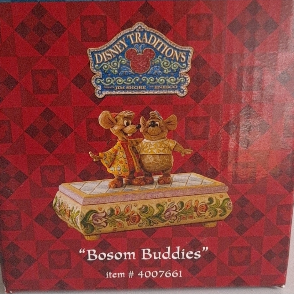 DISNEY TRADITIONS " BOSOM BUDDIES " JIM SHORE JAQ & GUS CINDERELLA MICE RARE - Picture 2 of 6